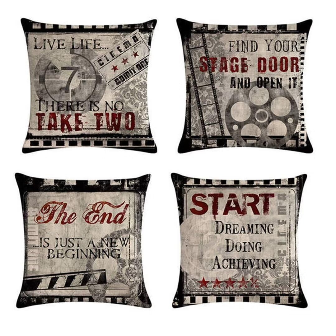 Vintage Cushion Cover, 80 x 80 cm, Sofa Cushion, Super Soft